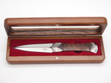 Custom Buck 205 Koji Hara Limited ATS-34 Burlwood Dagger Knife