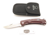 2010 Buck Ranger 112 Ecolite Red Paperstone Handle Folding Hunter Knife