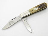 Vtg 1984 Ka Bar Lo Rocky Mountain Club Dog Head Stag Barlow Folding Knife