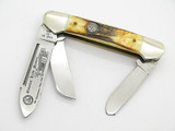 Vintage 1986 Case XX 5394 NKCA Stag 3 Bld Folding Gunboat Canoe Pocket Knife