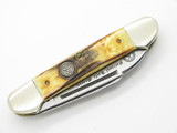Vintage 1986 Case XX 5394 NKCA Stag 3 Bld Folding Gunboat Canoe Pocket Knife