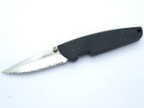 Columbia River CRKT 6723 Mirage Large Linerlock Folding Knife Vtg AUS6 Serrated