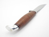 Vtg 1980 Case XX 366 Stacked Leather Fixed Blade Hunting Knife 10 Dot Mint