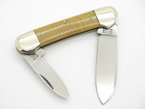 Vtg 1996 Bulldog Brand Pit Bull Canoe Folding Pocket Knife Waterfall