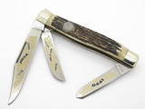 Vtg 1990 Robt Robert Klaas Kissing Nkca Club Crane Stag Folding Stockman Knife