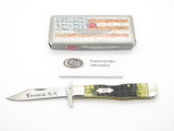 2015 Case Tested XX 6111 1/2 Cheetah Olive Bone Swing Guard Folding Knife