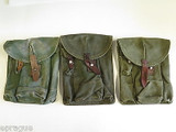 Lot Of 3 Vtg Cold War AK-47 Military 3 Cell Gun Magazine Ammo Pouch Case Bag