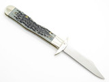 2002 Case XX 6111 1/2 Black Bone Cheetah Swing Guard Folding Pocket Knife