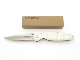 Mcusta Seki Japan Basic MC-15 White Corian VG-10 Linerlock Folding Pocket Knife