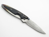Mcusta Seki Japan Kasumi MC-73D Ebony Wood VG-10 Damascus Folding Pocket Knife