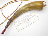 HANDMADE JOHN NELSON IDAHO USA FRENCH INDIAN WAR MOUNTAIN MAN BLACK POWDER HORN
