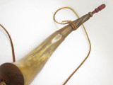 HANDMADE JOHN NELSON IDAHO USA FRENCH INDIAN WAR MOUNTAIN MAN BLACK POWDER HORN