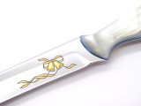 Buck Custom USA 955 Bride Groom Pearl Wedding Cake Server Knife Cutter Best Gift