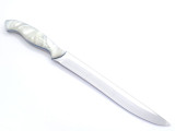 Buck Custom USA 955 Bride Groom Pearl Wedding Cake Server Knife Cutter Best Gift