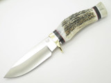 BUCK 192 VANGUARD ELK STAG ATS-34 CUSTOM SHOP FIXED BLADE HUNTING KNIFE
