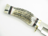 BUCK 192 VANGUARD ELK STAG ATS-34 CUSTOM SHOP FIXED BLADE HUNTING KNIFE