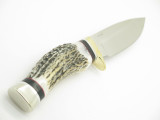 BUCK 192 VANGUARD ELK STAG ATS-34 CUSTOM SHOP FIXED BLADE HUNTING KNIFE