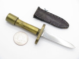 VINTAGE WWII THEATER KNIFE SMALL MINI MINIATURE BAYONET FIXED KNIFE BULLET HANDLE