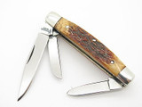 Browning 341 Imai Seki Japan AUS-8A Bone Folding Stockman Pocket Knife