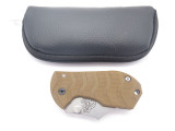 ARS Attack Recue Survive Custom Flip Shank Titanium Framelock Knife 154cm Brown