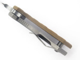 ARS Attack Recue Survive Custom Flip Shank Titanium Framelock Knife 154cm Brown