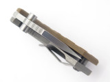 ARS Attack Recue Survive Custom Flip Shank Titanium Framelock Knife 154cm Brown