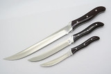 VINTAGE BUCK EMPRESS TRIO ROYALTY 440C CUSTOM KITCHEN KNIFE CHEF CARVER PARING SET