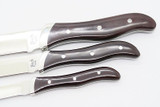 VINTAGE BUCK EMPRESS TRIO ROYALTY 440C CUSTOM KITCHEN KNIFE CHEF CARVER PARING SET