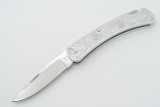 Vintage Buck USA 510 500 Classic II Aluminum Engraved Folding Pocket Lockback Knife
