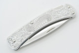 Vintage Buck USA 510 500 Classic II Aluminum Engraved Folding Pocket Lockback Knife