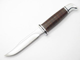 Custom Limited Buck 102 Woodsman Stacked Leather Fixed Blade Hunting Knife