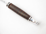 Custom Limited Buck 102 Woodsman Stacked Leather Fixed Blade Hunting Knife