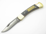 Custom Shop Buck 110 Folding Hunter Lockback Knife Plaque Handle & S30V Blade