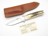 Tom Buckner USA Custom Handmade Stag 154cm Loveless Fixed Blade Hunting Knife