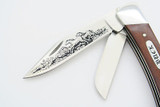 Vtg Buck Script 701 Mustang Limited Aurum Etch Stockman Folding Pocket Knife