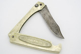 Vtg Old Marbles MSA Co M.S.A. Tri Fold Safety Folding Fish Fishing Hunting Knife