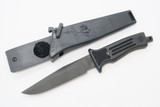 Vtg Gerber USA Patriot Blackie Collins Black Fixed Blade Combat Survival Knife