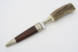 Vtg Bulldog Brand Solingen Stag Garter Dirk Fixed Blade Miniature Mini Knife