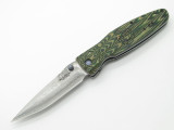Mcusta Seki Japan Rikyu MC-184D Green Wood VG-10 Damascus Folding Hunter Knife