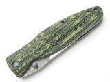 Mcusta Seki Japan Rikyu MC-184D Green Wood VG-10 Damascus Folding Hunter Knife