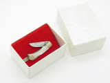 Vtg Parker Seki Japan Pearl MOP Tie Bar Clip Miniature Folding Pocket Knife
