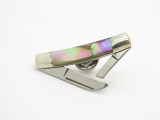 Vtg Parker Eagle Seki Japan Tie Tack Hat Pin Miniature Folding Congress Abalone Pocket Knife