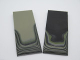2 Pcs G10 1/4 Black Tan Green Scale Slab Knife Making Handle Material Blank