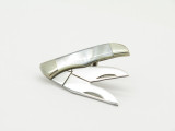 Vtg Parker Eagle Seki Japan Tie Tack Hat Pin Miniature Folding Pocket Knife Pearl