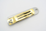 Vtg CRKT Kiss 5500G Gold 2001 Shot Show Tanto Framelock Folding Pocket Knife