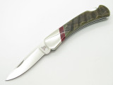 LEROY REMER RRR BUCK 500 DUKE FOLDING LOCKBACK KNIFE CUSTOM RAM HORN HANDLE