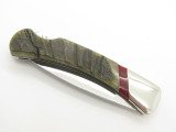 LEROY REMER RRR BUCK 500 DUKE FOLDING LOCKBACK KNIFE CUSTOM RAM HORN HANDLE