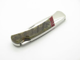 LEROY REMER RRR BUCK 500 DUKE FOLDING LOCKBACK KNIFE CUSTOM RAM HORN HANDLE