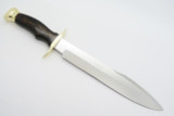 Vtg Muela Cortuero Spain Large Fixed Blade Dagger Bowie Hunting Knife & Sheath