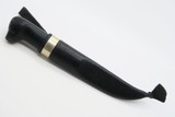 Vtg Fiskars Black Seal Head Finland Puukko Fixed Blade Hunting Knife & Sheath